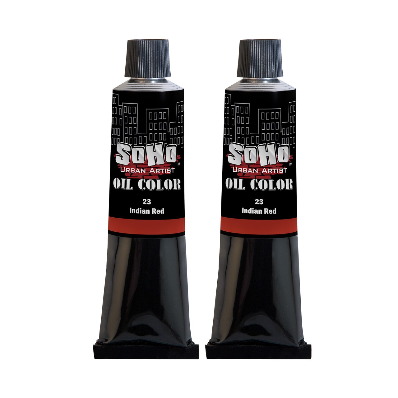 SoHo Urban Artist Oil Paint - 2 Pack, Indian Red 2 Pack - 170 ml Tube - Best Valued Oil Colors for Painting with Excellent Pigment Load